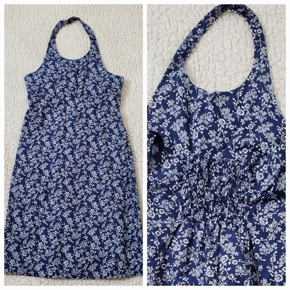 NWOT Old Navy Factory Girl's Cotton Halter Neck Floral Dress Size 12